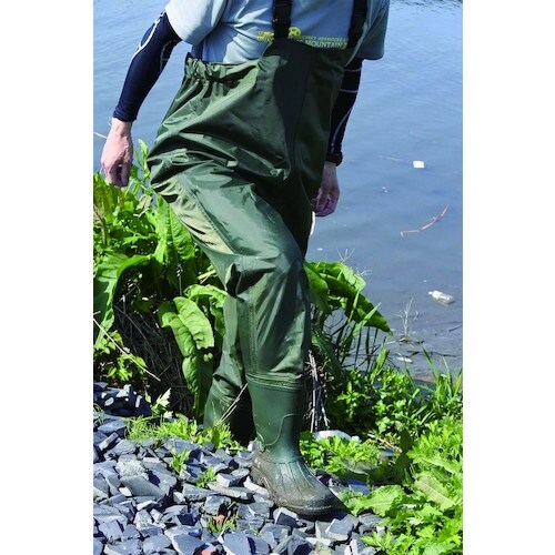 富士手袋 ナイロン胴付水中長靴モスグリーン