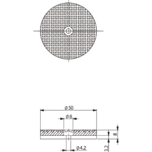 アインツ 当板・丸型・黒φ50・ミニシリンダー用