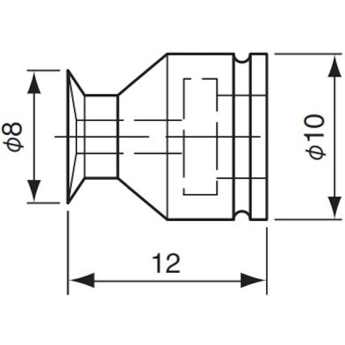 アインツ 吸着パッド・埋込式・シリコン・茶 パッド