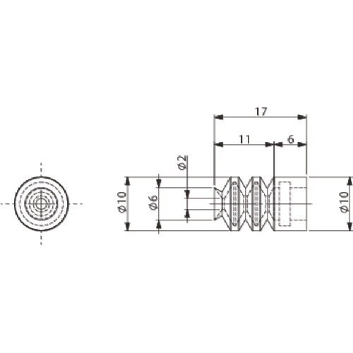 アインツ 吸着パッド・TR・φ6・茶・ミニ