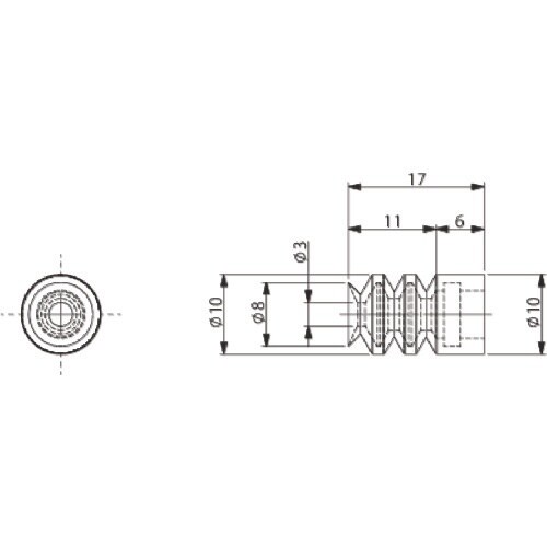アインツ 吸着パッド・TR・φ8・茶・ミニ