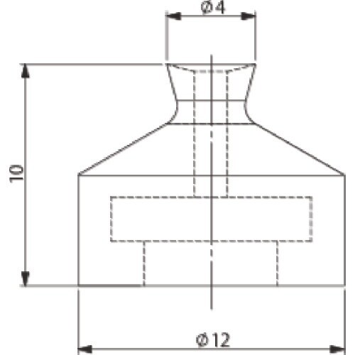 アインツ 吸着パット・埋込式・フッ素・黒 パッド外