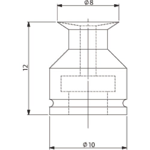 アインツ 吸着パット・埋込式・フッ素・黒 パッド外
