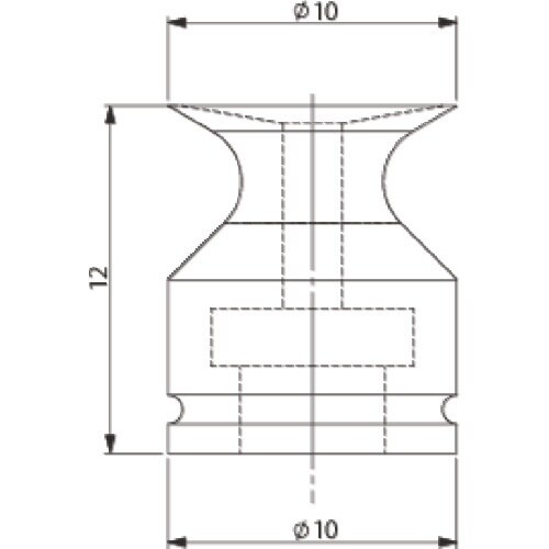 アインツ 吸着パット・埋込式・フッ素・黒 パッド外