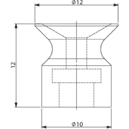 アインツ 吸着パット・埋込式・フッ素・黒 パッド外