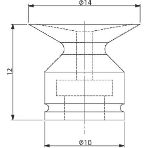アインツ 吸着パット・埋込式・フッ素・黒 パッド外