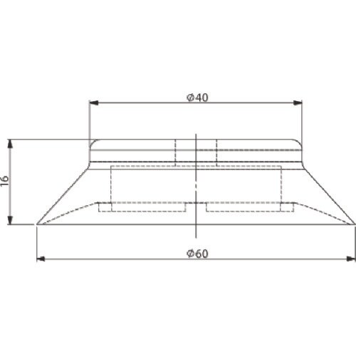 アインツ 吸着パッド・十字・シリコン・茶