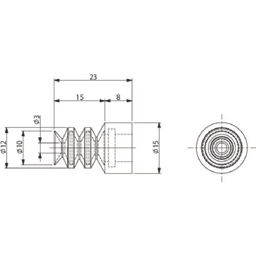 アインツ 吸着パッド・TR・φ10・茶・スモール