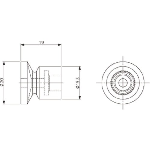 アインツ 吸着パッド・スポンジ付・シリコン・茶