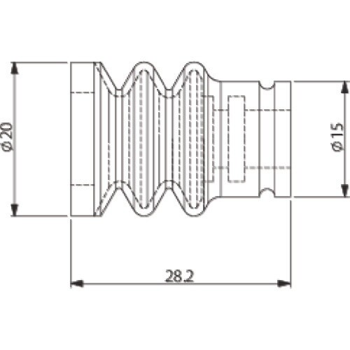 アインツ 吸着パッド・SP付ジャバラ・シリコン茶