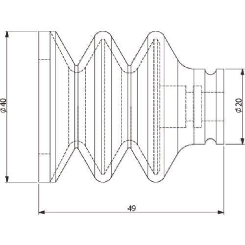 アインツ 吸着パッド・SP付ジャバラ・シリコン茶
