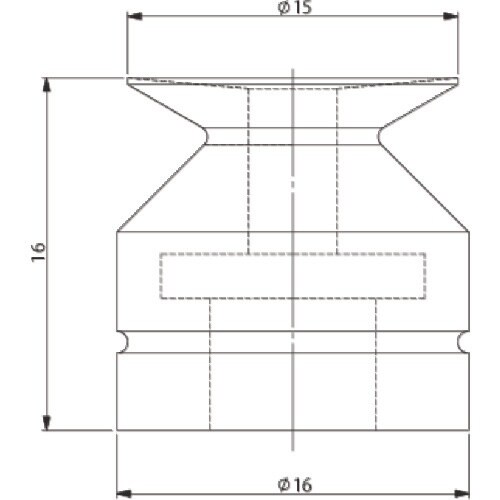 アインツ 吸着パット・埋込式・フッ素・黒 パッド外