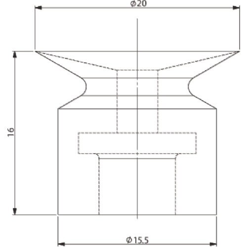 アインツ 吸着パット・埋込式・フッ素・黒 パッド外