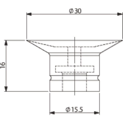 アインツ 吸着パット・埋込式・フッ素・黒 パッド外