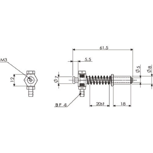 アインツ 吸着金具・ミニ用 トリツケセツゾクφ8m