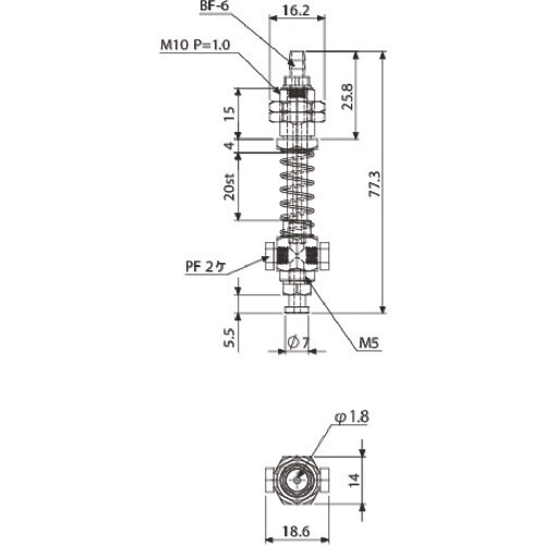 アインツ 吸着金具・回止式・ミニ用