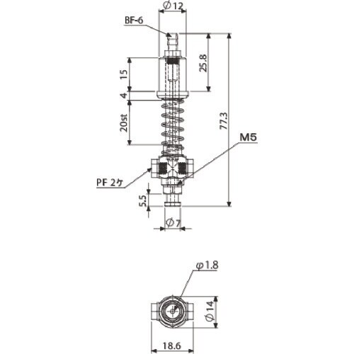 アインツ 吸着金具・回止式・ミニ用