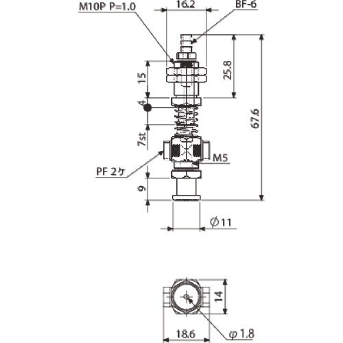 アインツ 吸着金具・回止式・スモール用