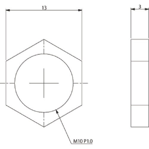 アインツ 吸着金具ナット・三価白・ミニ用