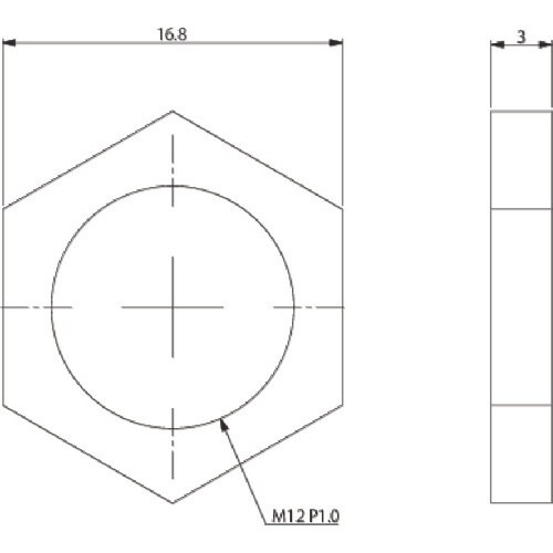 アインツ 吸着金具ナット・三価白・スモール用