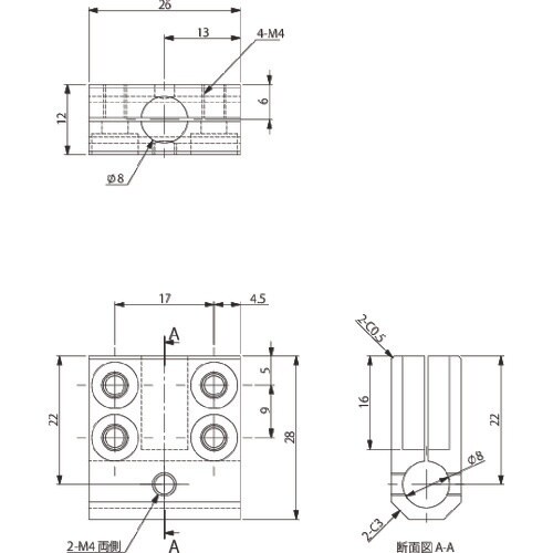 アインツ ティーコネクター#2・φ8φ