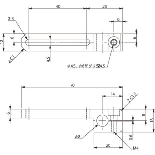 アインツ スライド40BKT・T・φ8