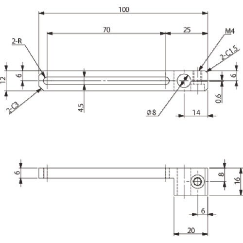 アインツ スライド70BKT・φ8