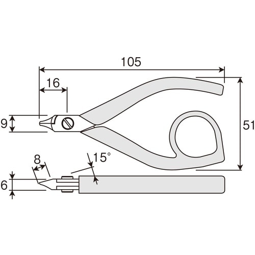 HOZAN 精密ニッパー105mm