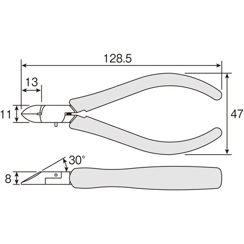 HOZAN ミニチュアニッパー 128mm