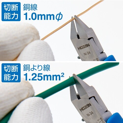 HOZAN ミニチュアニッパー103mm 薄刃