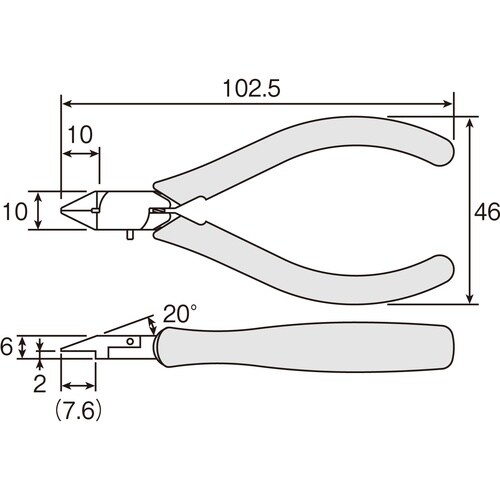 HOZAN ミニチュアニッパー103mm 薄刃