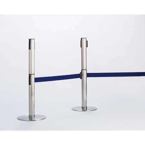 テラモト 2段式ベルトパーテーション ロイヤルブル