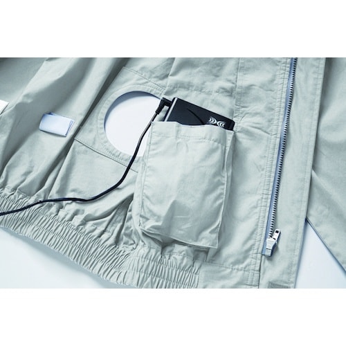 空調服 綿薄手ワークウエアのみ モスグリーン S