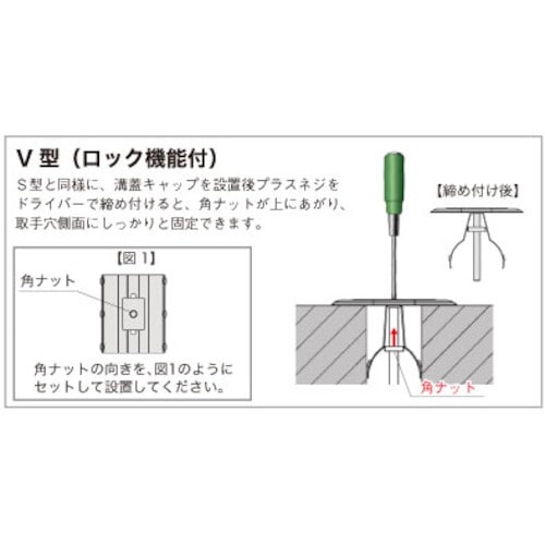 Hoshin 溝蓋キャップ V型(樹脂製)