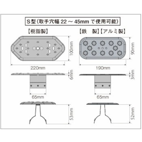 Hoshin 溝蓋キャップ S型(アルミ製)