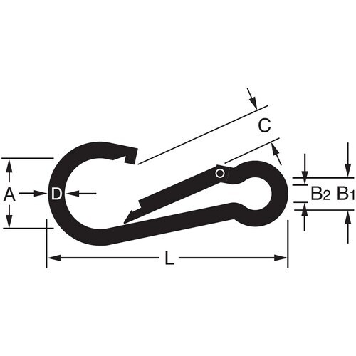 ニッサチェイン 鉄ucスプリングフック 6mm (