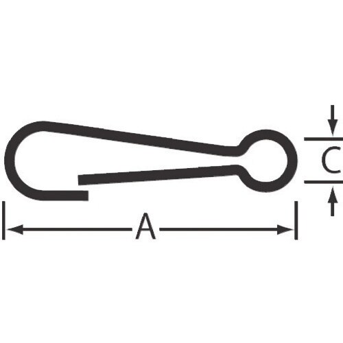 ニッサチェイン ステンレス甲丸スナップ (500個