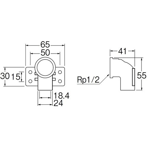 SANEI PC座付水栓エルボ