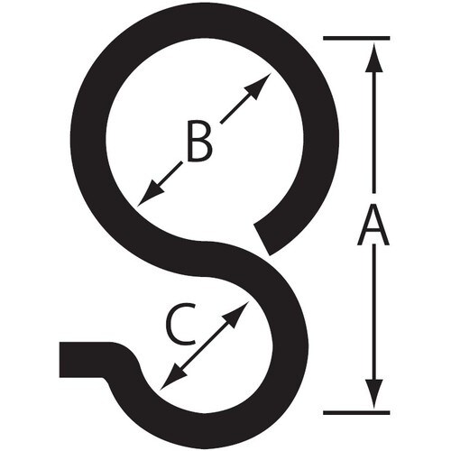 ニッサチェイン ユニクロ鉄Pフック (100個入)