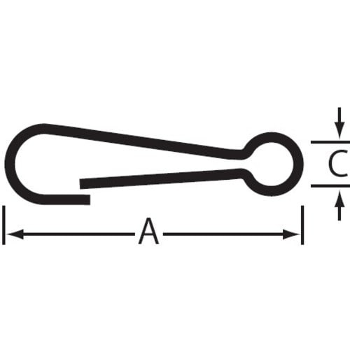 ニッサチェイン ステン甲丸スナップ#108(3個入