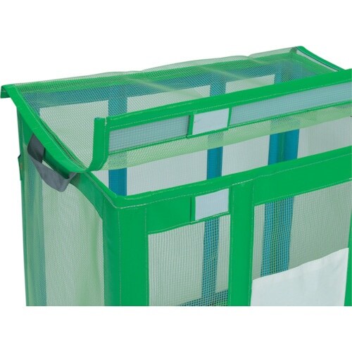 テラモト 自立ゴミネット 折りたたみ式 緑900×