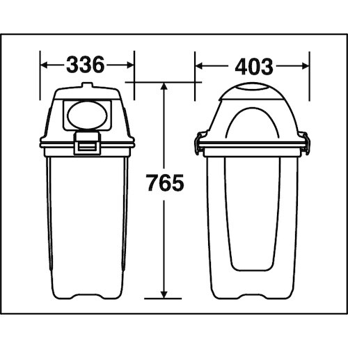 テラモト 透明エコダスター#45 ビン用ブルー