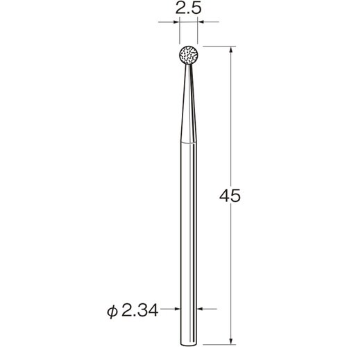 リューター 軸付電着ダイヤモンド砥石