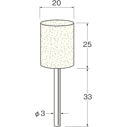 リューター 軸付フェルトバフ外径(mm):20