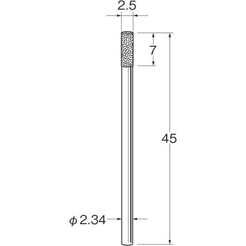 リューター 軸付電着ダイヤモンド砥石D1125