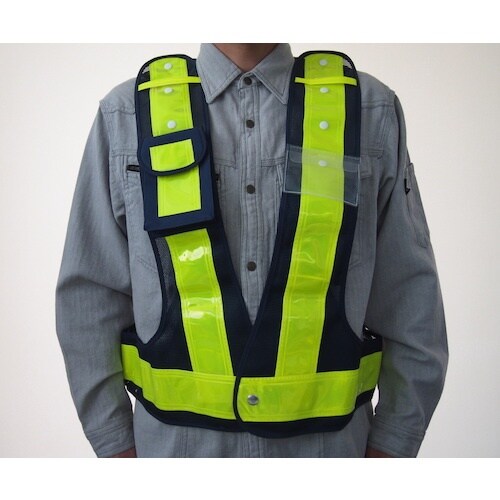 ミズケイ 多機能ベスト「ロジクル」<紺/黄>