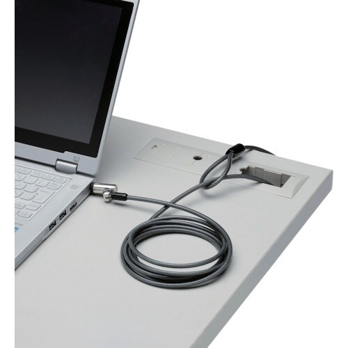 ELECOM セキュリティワイヤー シリンダー錠