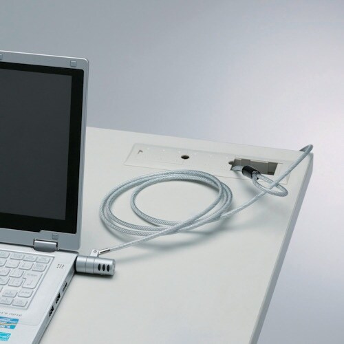 ELECOM セキュリティワイヤー シリンダー錠