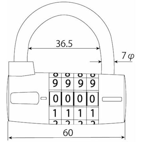 WAKI ワイド番号錠2