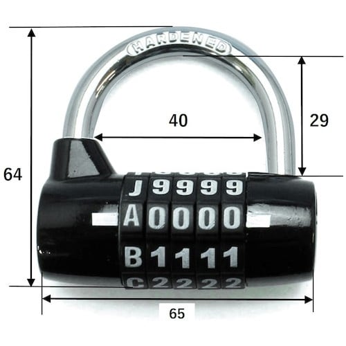 WAKI ワイド番号錠5段